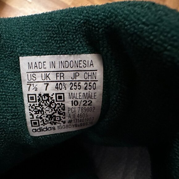 ADIDAS Superstar Shoes- RARE Dark Green / Core White / Gold Metallic - Picture 5 of 8